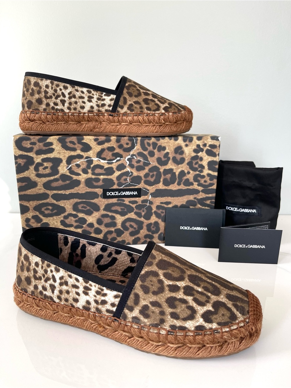 NEW IN BOX DOLCE&GABBANA LEOPARD ESPADRILLES